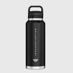Rozsdamentes acél kulacs Iron Aesthetics TwinCap 800 ml, fekete kép