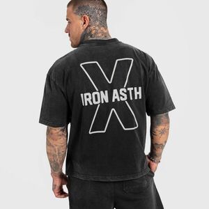 Férfi póló Iron Aesthetics X Washed, fekete kép