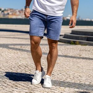 Férfi farmer rövidnadrág Iron Aesthetics Denim Stretch, kék kép