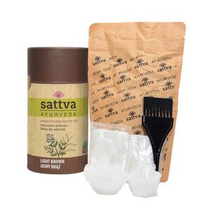 Henna - Természetes növényi hajfesték - világosbarna 150g - Sattva Ayurveda kép
