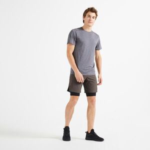 Domyos Férfi fitnesz rövidnadrág, 2 az 1-ben, légáteresztő kép