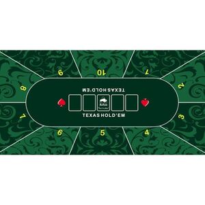 póker asztalterítő Buffalo, gumírozott 3mm vastag, 180x90, fekete/zöld, víztaszító, hordtáskával, 10 személyes kép