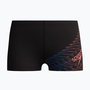 Gyerek úszódobozok Speedo Medley Logo Aquashort antracit/neon korall (Medley Logo Aquashort 8-1241018663) kép