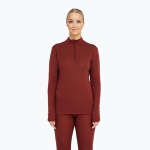Női Termoaktiv pulóver Dovre Wool Zip burgundy (Wool Zip 42/700/16/76) kép