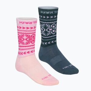 Női zokni KARI TRAA Puffin 2 pack pink frost (Puffin 611465-FRO) kép