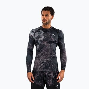 Férfi hosszú ujjú rashguard Venum Rage & Workout Rashguard LS black/grey (Rage & Workout Rashguard VENUM-06384-109) kép