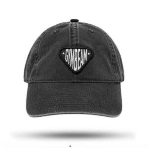 GymBeam Sunday Dad Cap Washed Black kép