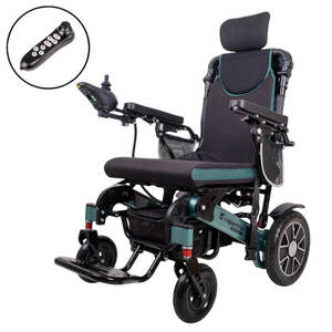 Elektromos kerekesszék dönthető háttámlával inSPORTline Hawkie Evo Plus II 700W, kartámasz, lábtartó, 6 km/h, extra hátsó kerekek kép