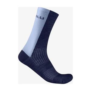 CASTELLI Klasszikus kerékpáros zokni - CASTELLI LOGO 18 - kék kép