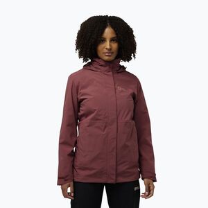 Jack Wolfskin női Rotwand 3In1 fleece pulóver piros okkersárga színben (Rotwand 3In1 A60333_J0128_A10) kép