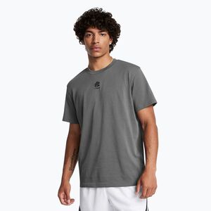 Férfi Under Armour Curry Hvyweight Logo póló castlerock/fekete (Curry Hvyweight Logo SS 1387107-025) kép