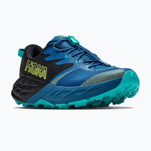 Gyerek futócipők HOKA Speedgoat 7 black/night glow blue (Speedgoat 7 1176635-BHTG) kép