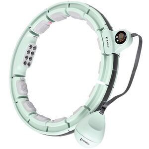 HMS HHM13 Masszázs hula hoop súllyal, mágnesekkel és számlálóval, világoszöld, méret kép