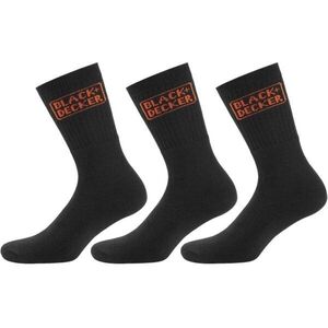 BLACK & DECKER SOCKS 3P Munkazokni, fekete, méret 39-42 kép