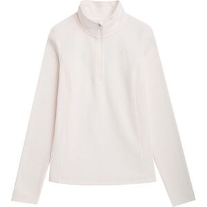 4F FLEECE 1/2 ZIP Női fleece pulóver, fehér, méret kép