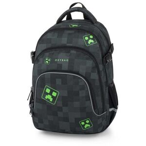 Oxybag SCOOLER CUBES Diák hátizsák, sötétszürke, méret kép