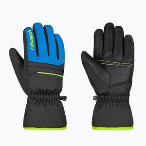 Gyerek síkesztyű Reusch Alan Junior black/brilliant blue/safety yellow (Alan Junior 6461115-7002) kép