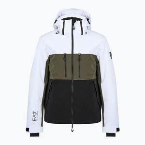 Férfi EA7 Emporio Armani Sí dzseki Kitzbuhel Protectum7 Colorblock fehér / fekete / szőlő levél (Ski Kitzbuhel Protectum7 Colorblock 7M000459-AF13889-M0178) kép