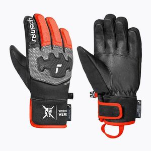 Gyerek síkesztyűk Reusch Worldcup Warrior Prime R-Tex XT black/silver/fluo red (Worldcup Warrior Prime R-Tex XT Junior 6571244) kép
