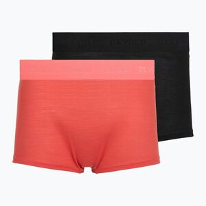 Női termoaktív boxer nadrág Devold Breeze Merino 150 Hipser 2 pack black/coral (Breeze Merino 150 Hipser GO 180 795 B) kép