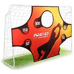 NeoSport Focikapu céltábla szőnyeggel 245x155x80cm - Fehér, Piros kép