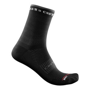CASTELLI Klasszikus kerékpáros zokni - ROSSO CORSA 11 LADY - fekete kép
