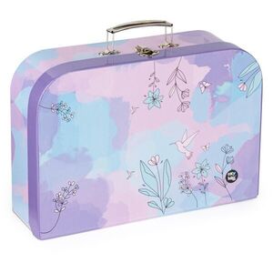 Oxybag 34 CM HUMMINGBIRD Karton kisbőrönd rajzeszközök tárolására, lila, méret kép