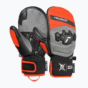 Gyerek síkesztyűk Reusch Worldcup Warrior GS Mitten black/silver/fluo red (Worldcup Warrior GS Mitten 6571411-7588) kép