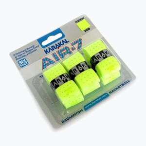 Squash ütőmarkolatok Karakal Air 7 Overwrap Grip 6 pack lime (Air 7 Overwrap Grip KA60484) kép