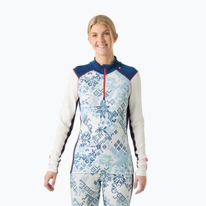 Női Termoaktiv pulóver Helly Hansen Lifa Merino Midweight Gra 1/2 Zip bright blue new nordic aop (Lifa Merino Midweight Gra 1/2 Zip 49410_627) kép
