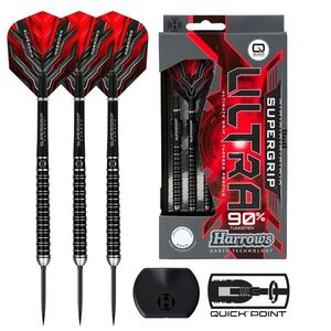dart szett Harrows steel Supergrip 90 Black Edition Quick Point Steeldarts, 21g kép