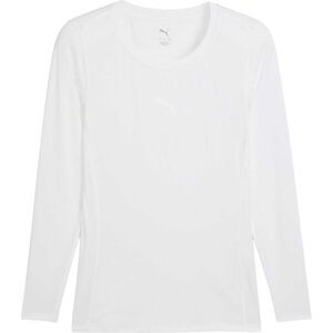 Puma TEAMLIGA26 BASELAYER TEE LS Férfi sport póló, fehér, méret kép