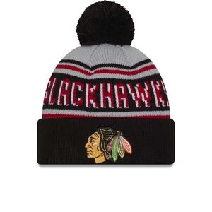 New Era CHICAGO BLACKHAWKS BEANIE Téli sapka, fekete, méret UNI kép