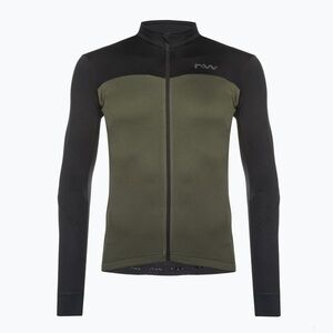 Férfi Northwave Force 2 LS Full Zip 02 fekete kerékpáros mez (Force 2 Jersey FZ 89171174) kép