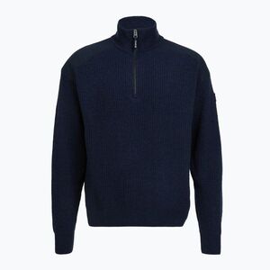 Férfi pulóver Dovre Ribbed Knit Half Zip navy (Ribbed Knit Half Zip 41/777/1600/49) kép