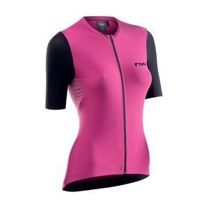 NORTHWAVE Rövid ujjú kerékpáros mez - EXTREME WOMAN - rózsaszín/fekete kép