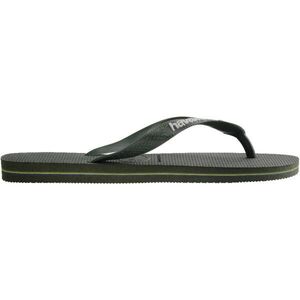 HAVAIANAS BRASIL LOGO Uniszex flip-flop papucs, sötétzöld, méret 43/44 kép
