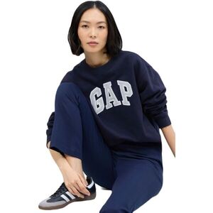 GAP HERITAGE CREW Női pulóver, sötétkék, méret kép