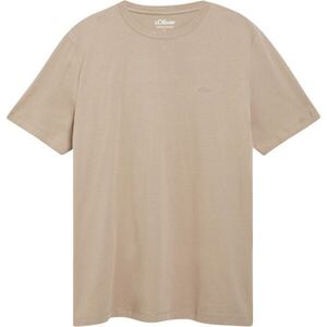 s.Oliver BAUMWOLL-T-SHIRT MIT LOGO-PRINT Férfi póló, bézs, méret kép