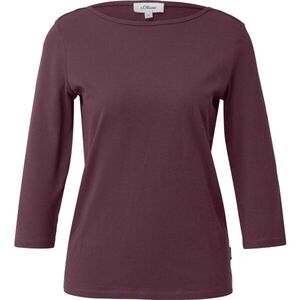 s.Oliver T-SHIRT MIT U-BOOT-AUSSCHNITT OVERSIZE Női oversize póló, bordó, méret kép