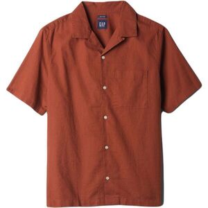 GAP SS LINEN Férfi ing, barna, méret kép