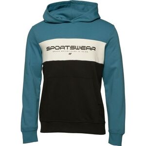 4F SWEATSHIRT COLOR BLOCK Férfi pulóver, kék, méret kép