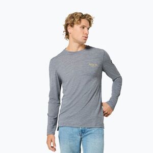 Férfi hosszú ujjú póló super.natural Apres Ski cashmere grey melange/various (Apres Ski SNMP02113/35G) kép