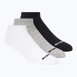 Zokni SKECHERS Non Terry No Show 3 pack white/black (Non Terry No Show S114041 107) kép