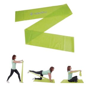 Fitnesz gumiszalag inSPORTline Clingy 170cm/1kg lime, széles körű felhasználási és rögzítési lehetőség, folyamatos ellenállás, nedvességállóság kép