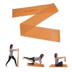 Fitnesz gumiszalag inSPORTline Clingy 170cm/2 kg narancs, széles körű felhasználási és rögzítési lehetőség, folyamatos ellenállás, nedvességállóság kép