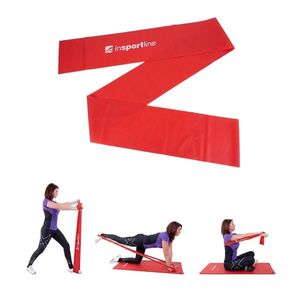 Fitnesz gumiszalag inSPORTline Clingy 170cm/2, 5 kg piros, széles körű felhasználási és rögzítési lehetőség, folyamatos ellenállás, nedvességállóság kép