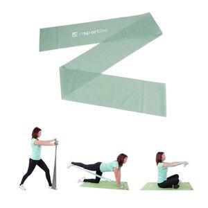 Fitnesz gumiszalag inSPORTline Clingy 170cm/3 kg menta, széles körű felhasználási és rögzítési lehetőség, folyamatos ellenállás, nedvességállóság kép