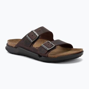 Férfi papucsok BIRKENSTOCK Arizona Crosstown Oiled Leather Regular habana/black (Crosstown Oiled Leather Regular 1032443) kép