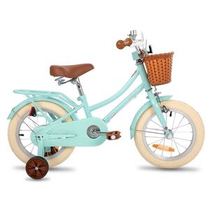 Gyermek kerékpár Joystar Stitch 14" kosárral és segédkerekekkel, 92-120 cm, alacsony átlépésű váz, kényelmes nyereg, strapabíró acélváz kép